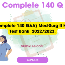 Med surg hesi test bank 2023