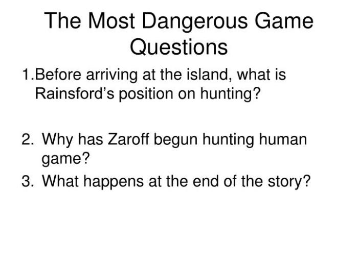 The most dangerous game quiz answers