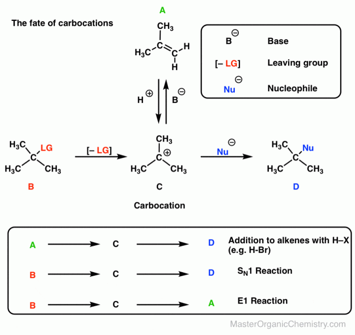 Rank the structures in order of decreasing electrophile strength.