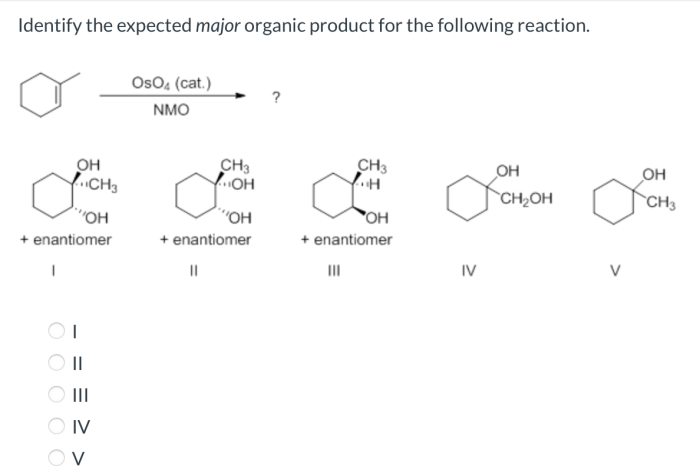 Draw the expected major product of the following reaction.