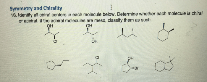 Achiral chiral identify markings oneclass assume