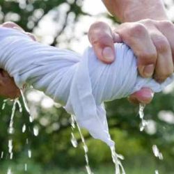 Wet wiping cloths should be laundered how often