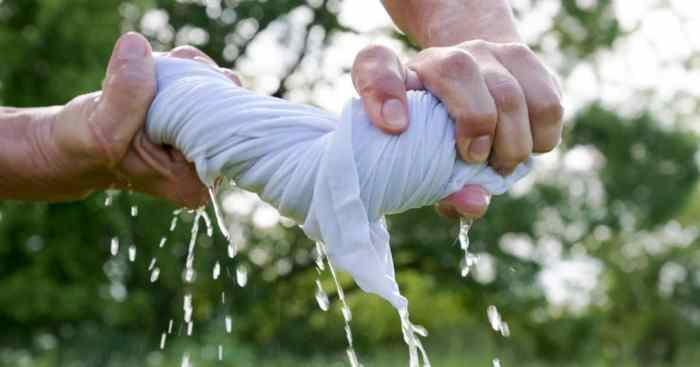 Wet wiping cloths should be laundered how often